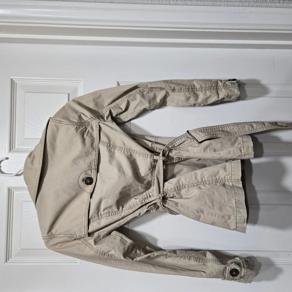 Abercrombie Kids Girls Medium Tan Belted Double Breasted Trench Coat